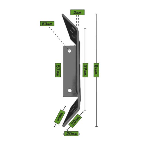 Tafelpoot verbinder 65x87mm tafelhoekplaat voor demonteerbare tafelpoot