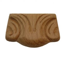 Houten ornamenten beukenhout, ornament hout, afm. 70x85mm