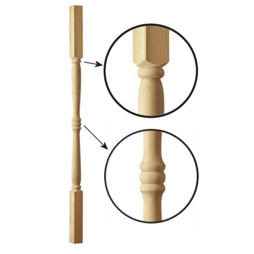 Trapbaluster trapspijl tussenbaluster 900x42mm contra