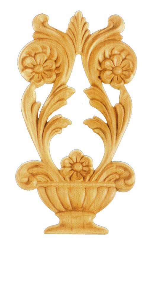 Ornamenten beukenhout, ornamenten hout, afm. 220x120mm
