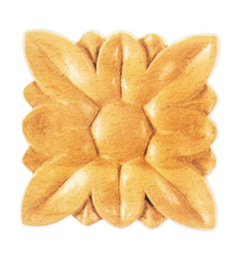 Ornamenten beukenhout, ornamenten hout, afm. 45x45mm