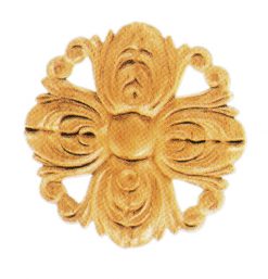 Ornamenten beukenhout, ornamenten hout, afm. 85mm rond
