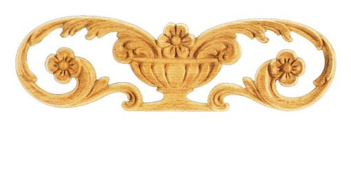 Ornamenten beukenhout, ornamenten hout, afm. 85x295mm
