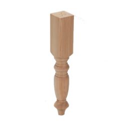 Landelijke koloniale grenen salontafelpoot 430x65mm