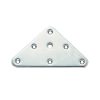 Bevestigingsplaat recht driehoek 90x90mm met M8 schroefdraad
