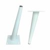 Schuin stalen pootje 20cm wit