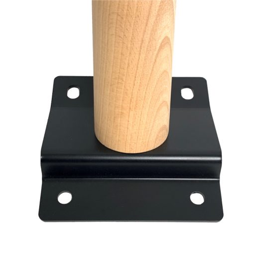 Zwarte schuine bevestigingsplaat 15x15cm met M8 schroefdraad - Afbeelding 5
