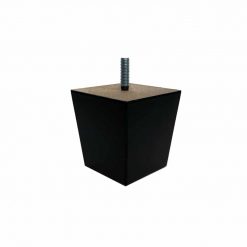 Zwart meubelpootje kastpoot bankpoot bedpoot 70x68mm