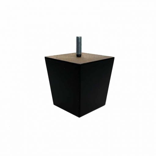 Zwart meubelpootje kastpoot bankpoot bedpoot 70x68mm