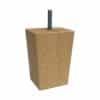 Beuken taps meubelpootje kastpoot bankstelpoot 86x63mm met M8 stokschroef