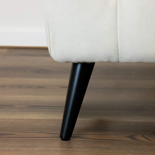 Schuin stalen pootje 15cm zwart - Afbeelding 3