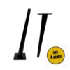 4 stuks schuine stalen pootjes 30cm zwart